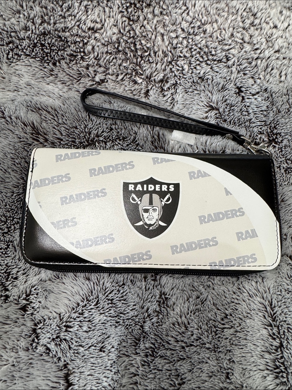 NFL Las Vegas Raiders Curve Zip Wallet Organizer‎ Wristlet Football Team Sports